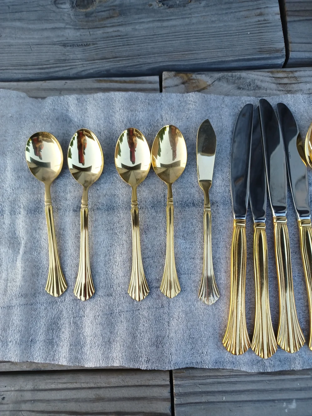 Vintage Cambrige Gold Tone Flatwere
